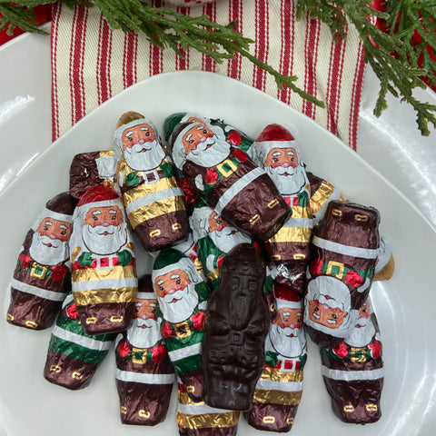 Solid Chocolate Foil Santas