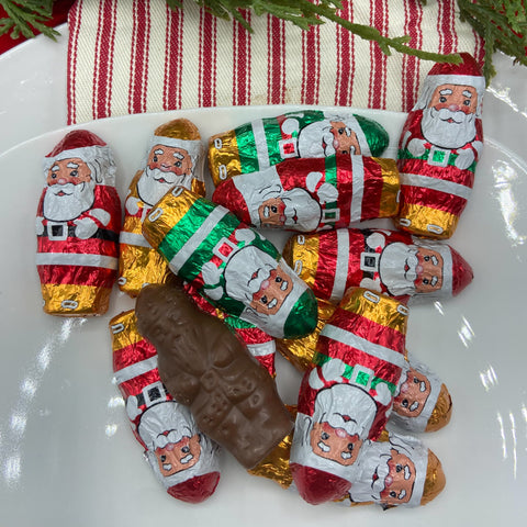 Solid Chocolate Foil Santas